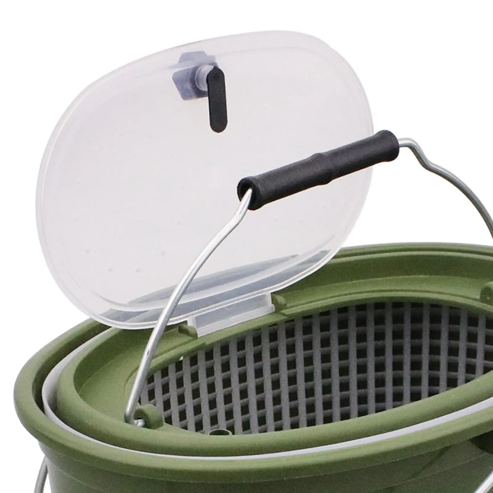 Breathable Live Fish Bucket with Net Top Large Capacity Fishing Baits Storage Container for Home Garden