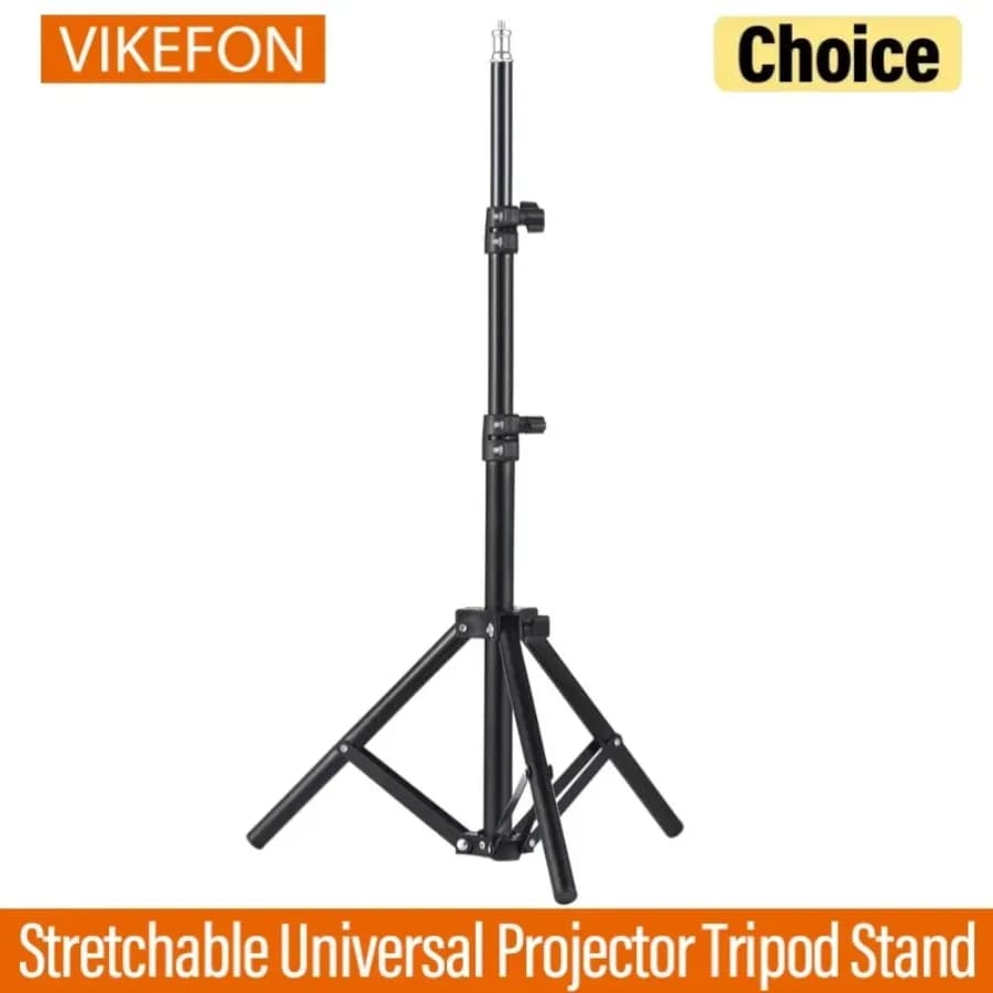 Universal metal tripod support Extensible projector bracket up to 1.6 m Aluminum alloy interface Adjustable height for projector