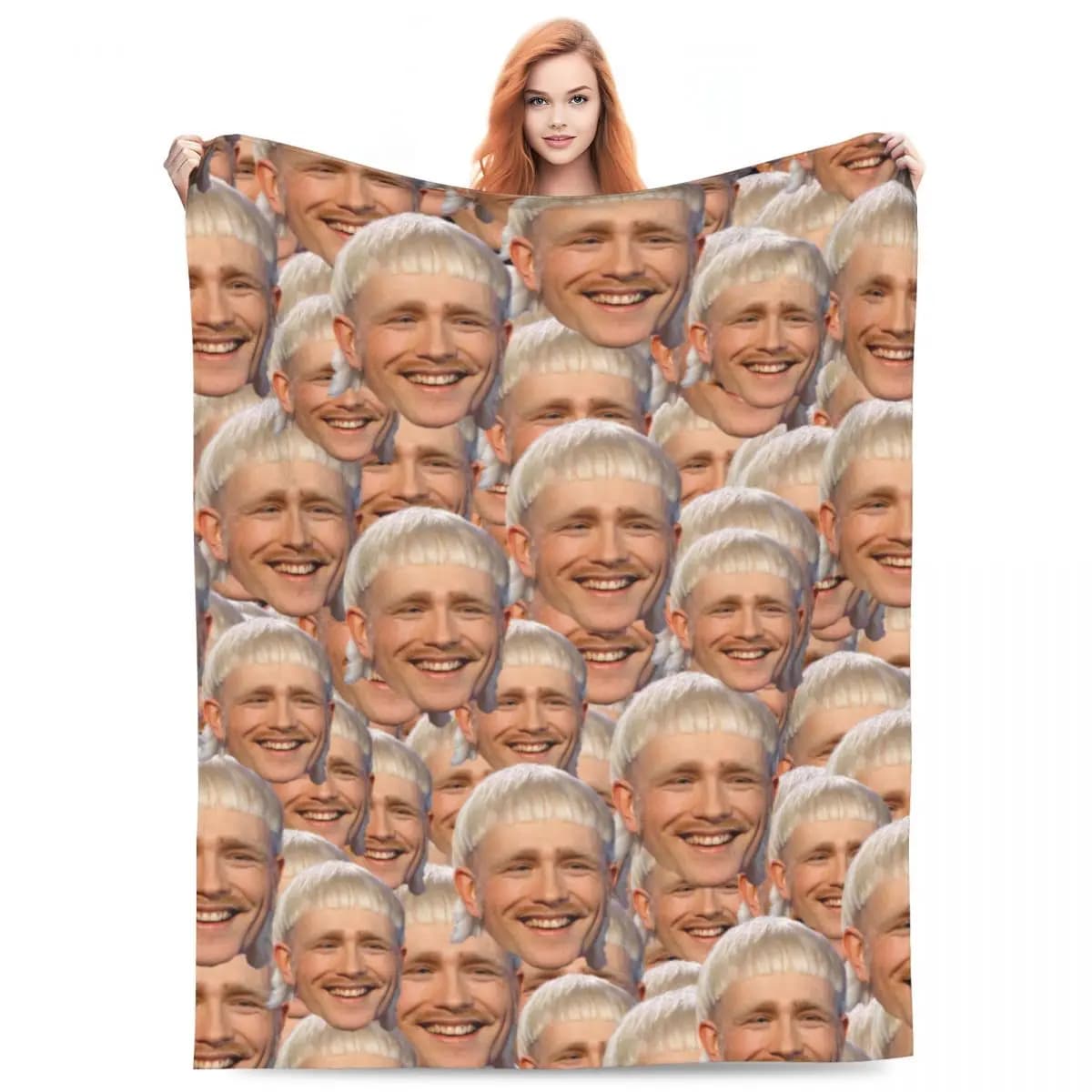 Joosts Klein Funny Head Blanket Flannel Spring Autumn Multi-function Soft Throw Blankets for Bedding Bedroom Bedspread