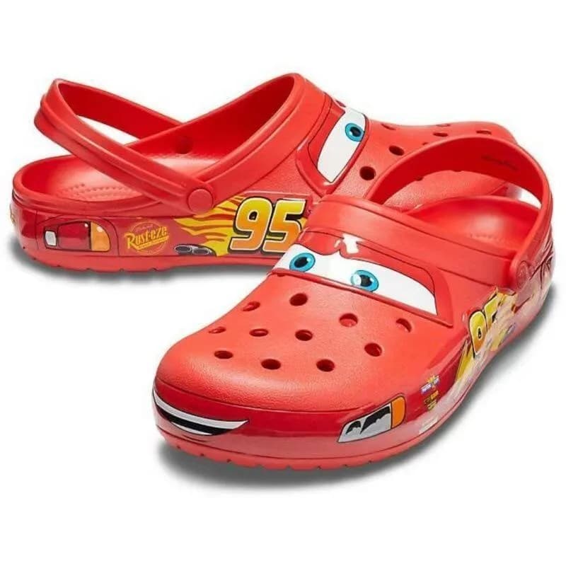 Sandali e Ciabatte Portatili Lightning McQueen con Stampa Anime Cartoon Kawaii, Ideali per l'Estate, Viaggi e Spiaggia, Regalo per le Vacanze