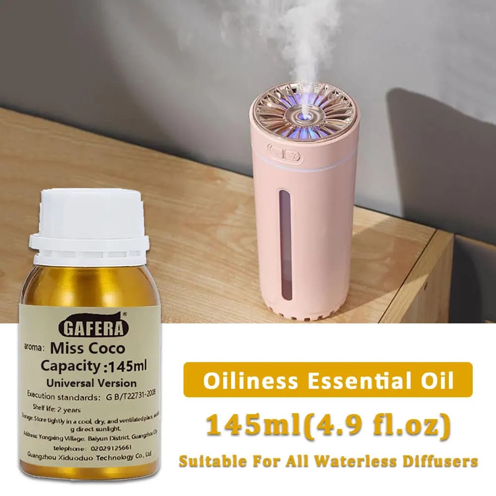 GAFERA 145ml (4.9 fl.oz) Oli Essenziali Miss Coco/Hilton - Per Tutti i Diffusori Senza Acqua, Olio di Ricarica per Diffusore di Aromi e Aromaterapia
