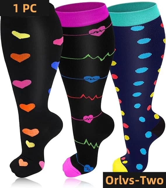 Calze a compressione per donna uomo 20-30 mmHg calzino da volo Extra Large al ginocchio per polpaccio largo per supporto alla circolazione 2XL-7XL taglie forti