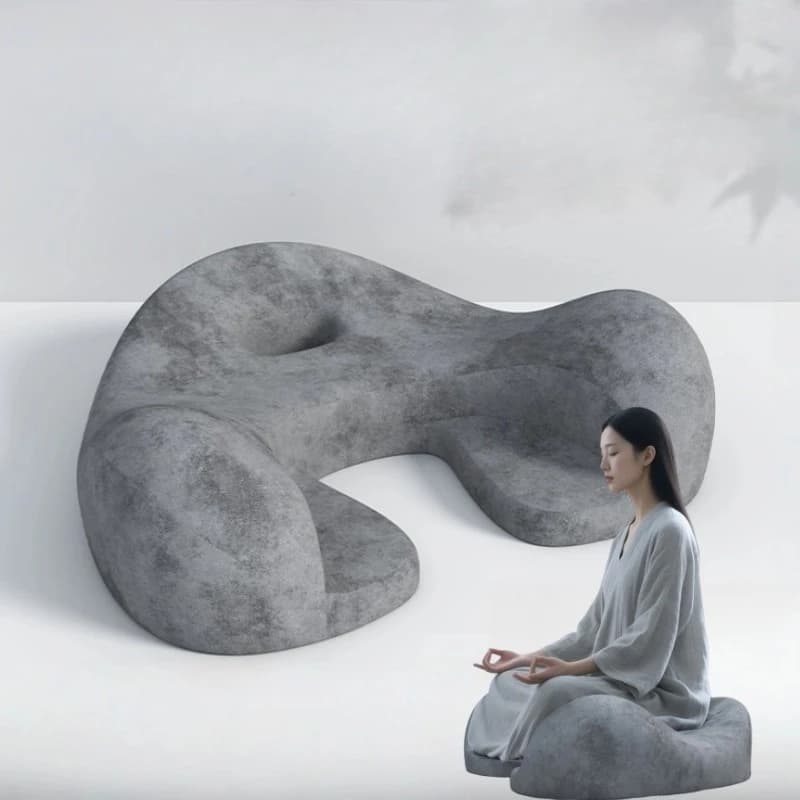 Cuscino Ergonomico per Meditazione con Supporto Lombare, Sedia da Terra Portatile per Yoga e Zen, Comodo Cuscino per Adulti