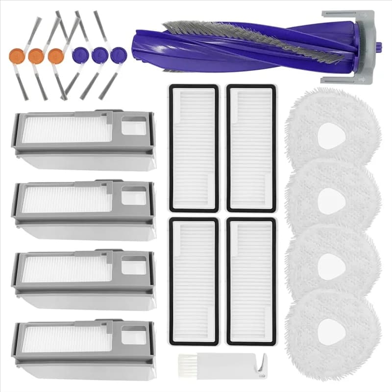 A38T-Vacuum Cleaner Spare Parts Kit(20PCS) For Narwal Freo Z10/Z10 Ultra-Main Brush, Side Brush, Dust Bag Filter, Mop Cloth