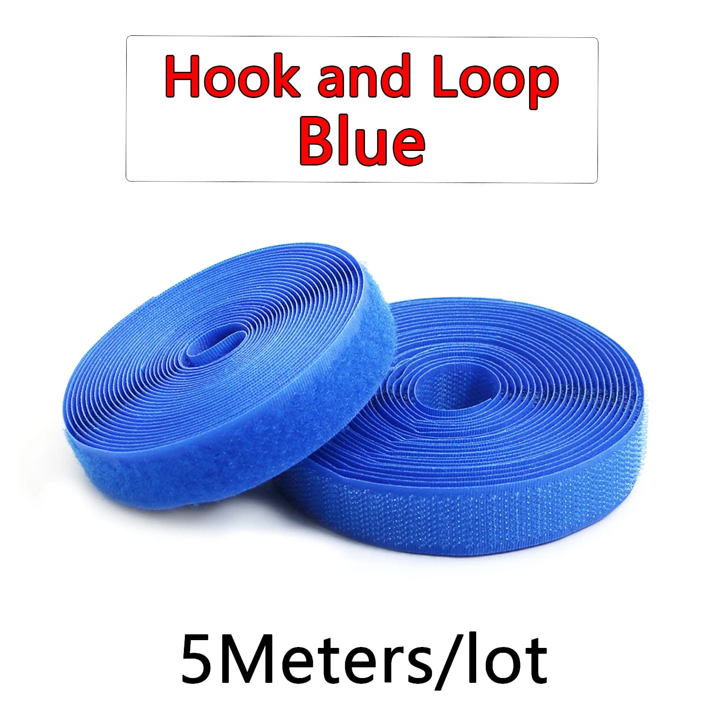 5 metri/paia 20mm blu Non adesivo gancio e anello nastro di fissaggio cucito sui ganci nastro adesivo magico fai da te/senza colla