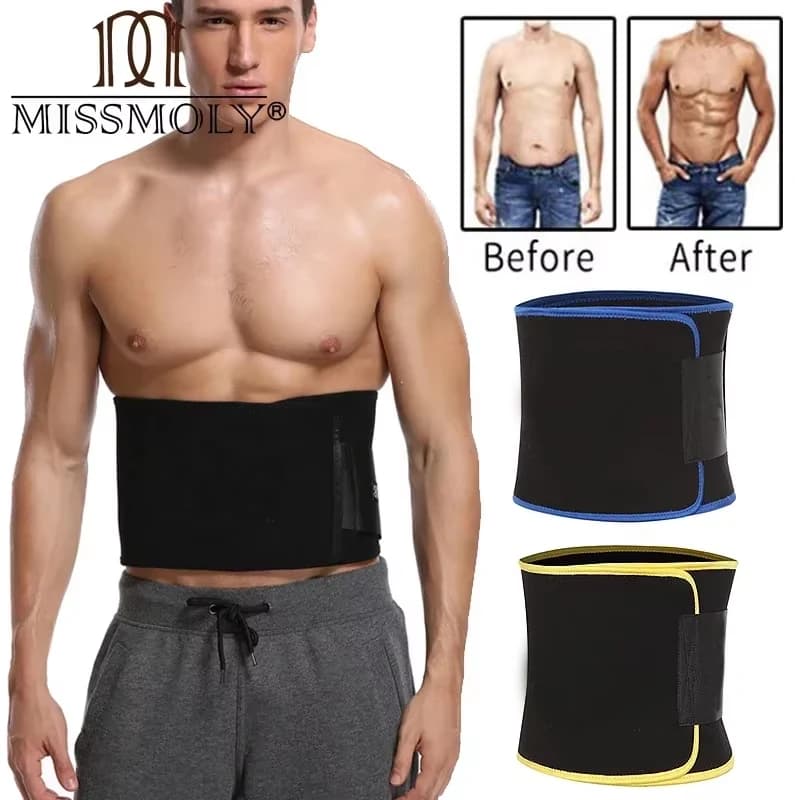 MISSMOLY Neoprene Waist Shaper Trimmer Belt Weight Loss Sudore Trainer Swimwear Sturdy Fat Chest Control Sauna Belt Lumbar Support