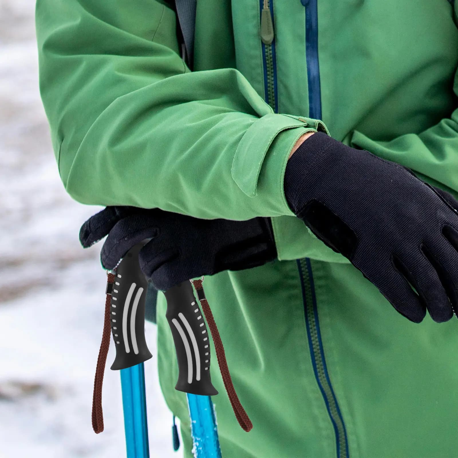 6Pcs Trekking Pole Wrist Strap Replacement Anti-Loss Walking Stick Holder Rope Set with Soft Comfort Grip for Hiking Pole