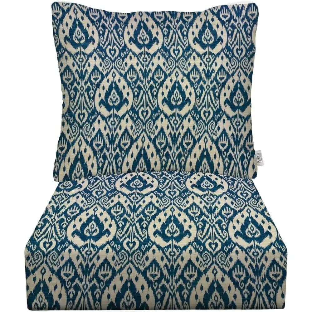 Set of Bearings for Outdoor Chairs with Padded Back, Water Resistant and Macchie Fabric, Sitting 22x25