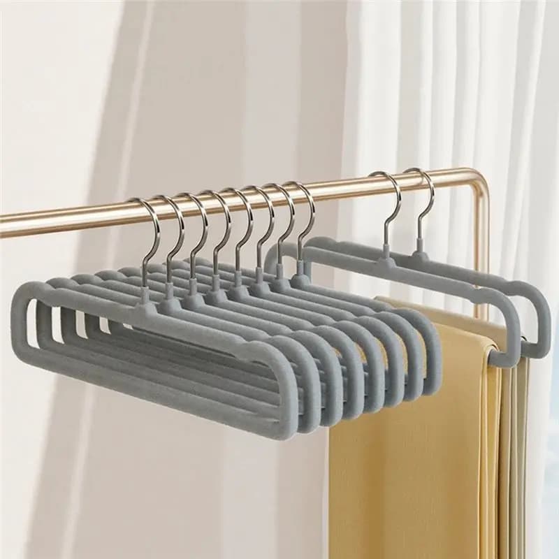 YANA50I Appendiabiti in Plastica Beige Multifunzionale Salvaspazio per Asciugatura Efficiente di Pantaloni e Vestiti