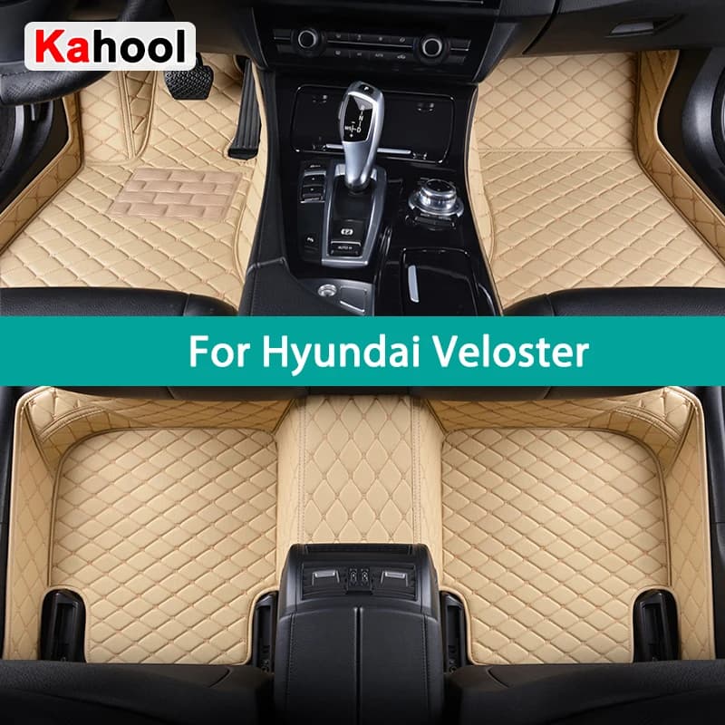 KAHOOL Custom Car Mats for Hyundai Veloster Car Mats Foot Coche Accessories