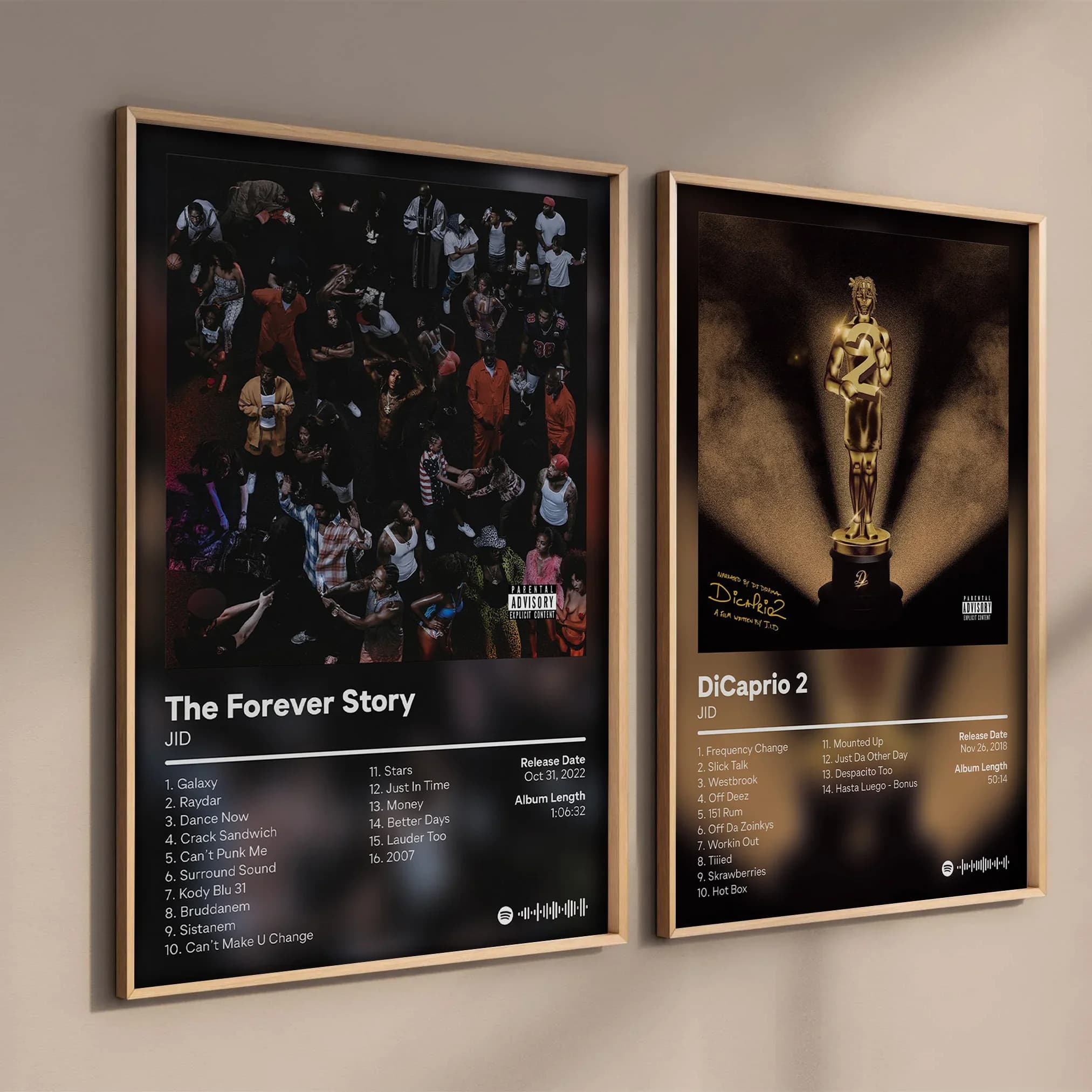 Pop Rap Music Album Cover JID Poster estetica Rapper Hip Hop Rock Back The Forever Story Dicaprio Canvas Art Room Wall Decor