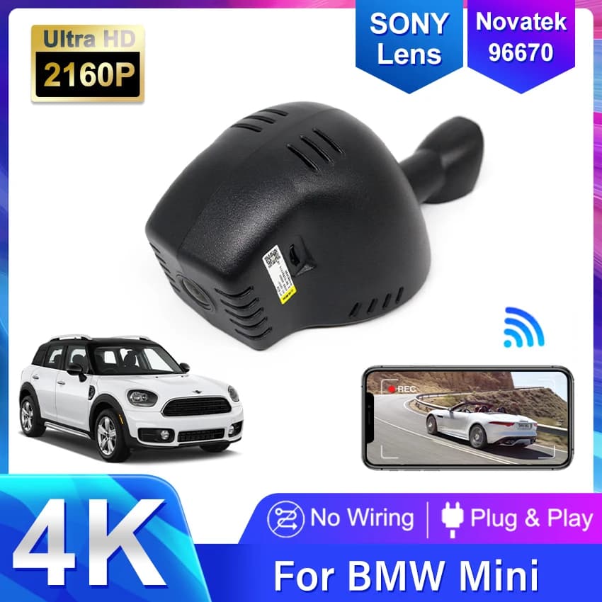 DVR for MINI Cooper Countryman Clubman Convertible JCW, Dash Cam 4K camera for MINI f54 f55 f56 f57 f60 from 2014 to 2023 DashCam