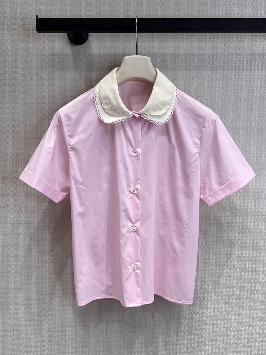 Camicia Elegante da Donna a Maniche Lunghe, Blusa Comoda con Bottoni per Ufficio e Uso Casual DG0229