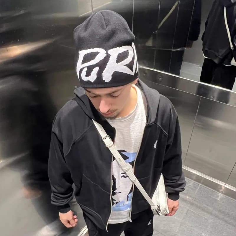 Y2K Letter Knitted Winter Autumn Beanie Cap Hip Hop Women Kanye Beanies Keep Warm Hat Ear Hats Wool Beanie Pullover Accessories
