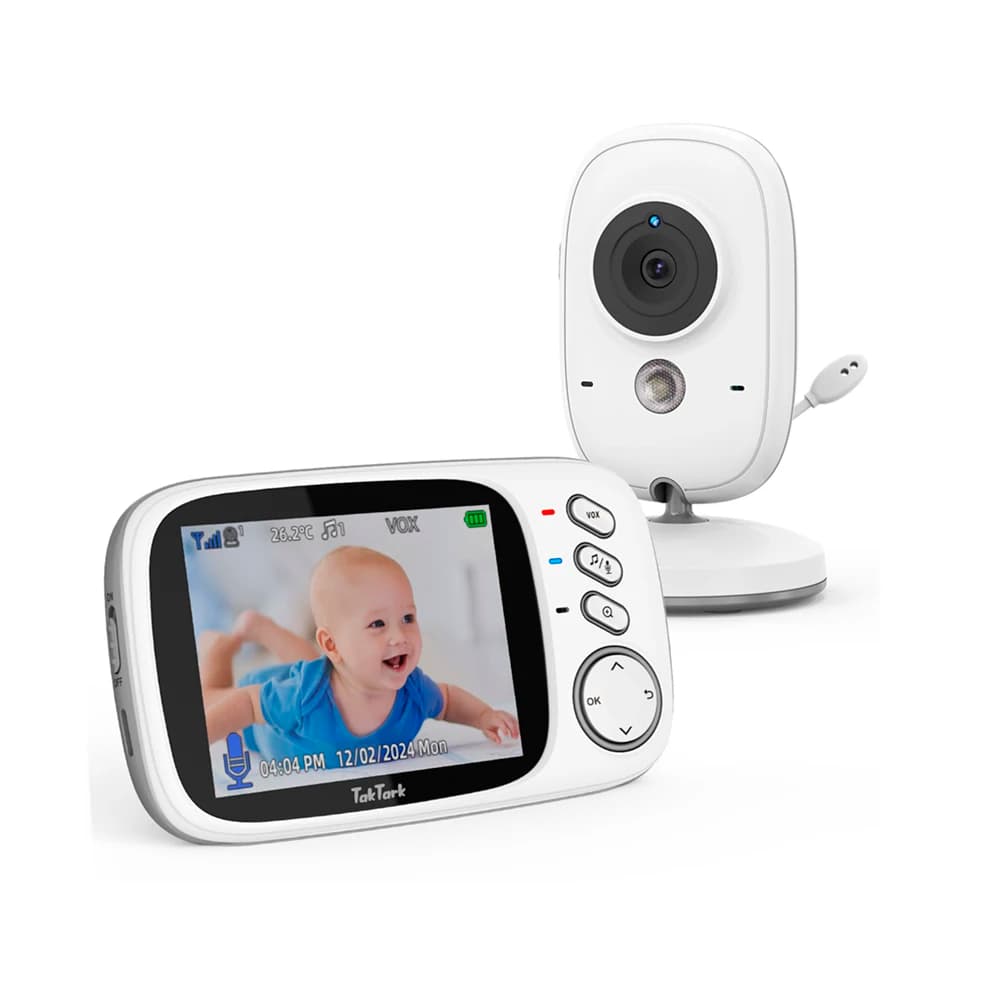 TakTark Monitor for Children 3.2 Inch Wireless Video Automatic Night Vision Bidirectional Intercom Temperature Monitoring Camera Tata