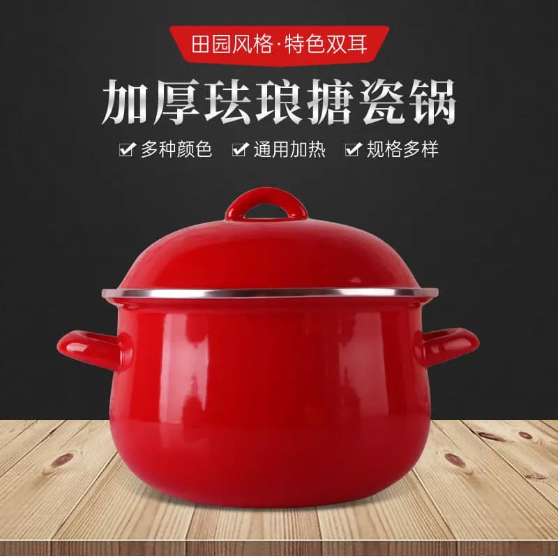 Pentola smaltata addensata Pentola Utensili da cucina Pentole Pentole e padelle smaltate