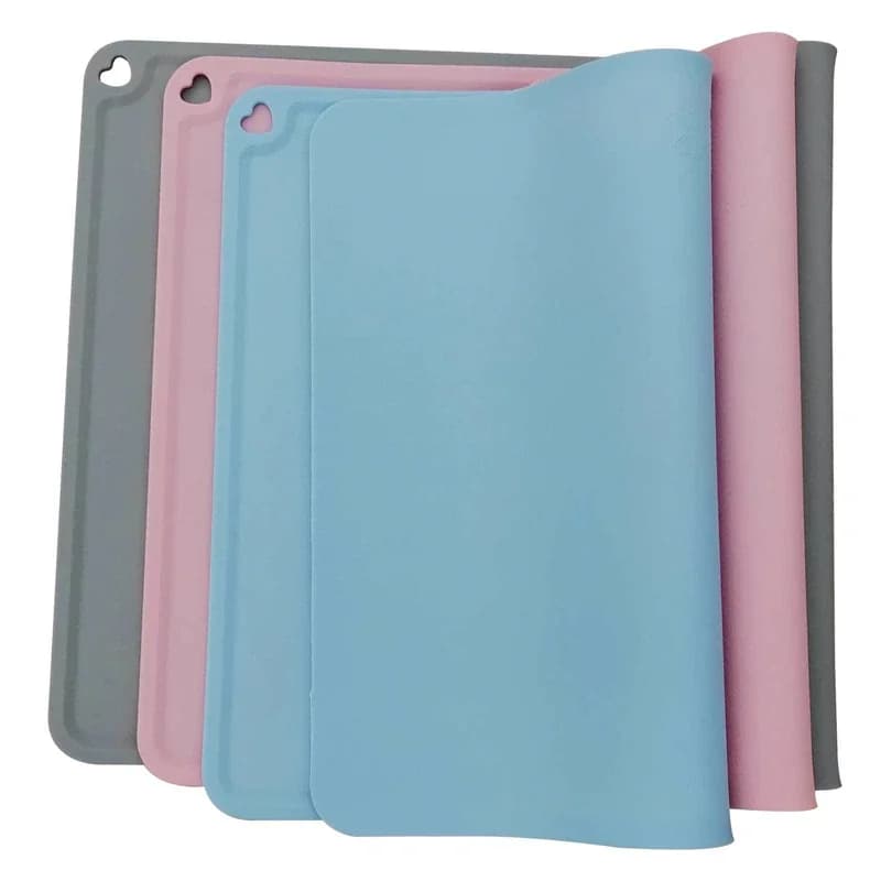 Tappetino per animali domestici antiscivolo impermeabile di qualità per tappetino per alimenti per animali domestici in silicone colorato per animali domestici Ciotola per acqua potabile Tappetino per alimentazione per cani Facile da pulire