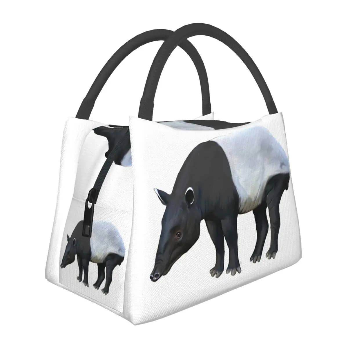 Malayan Tapir Insulated Lunch Bag for School Bento Storage Food Boxes Leakproof Container Cooler Thermal Lunch Box Tote