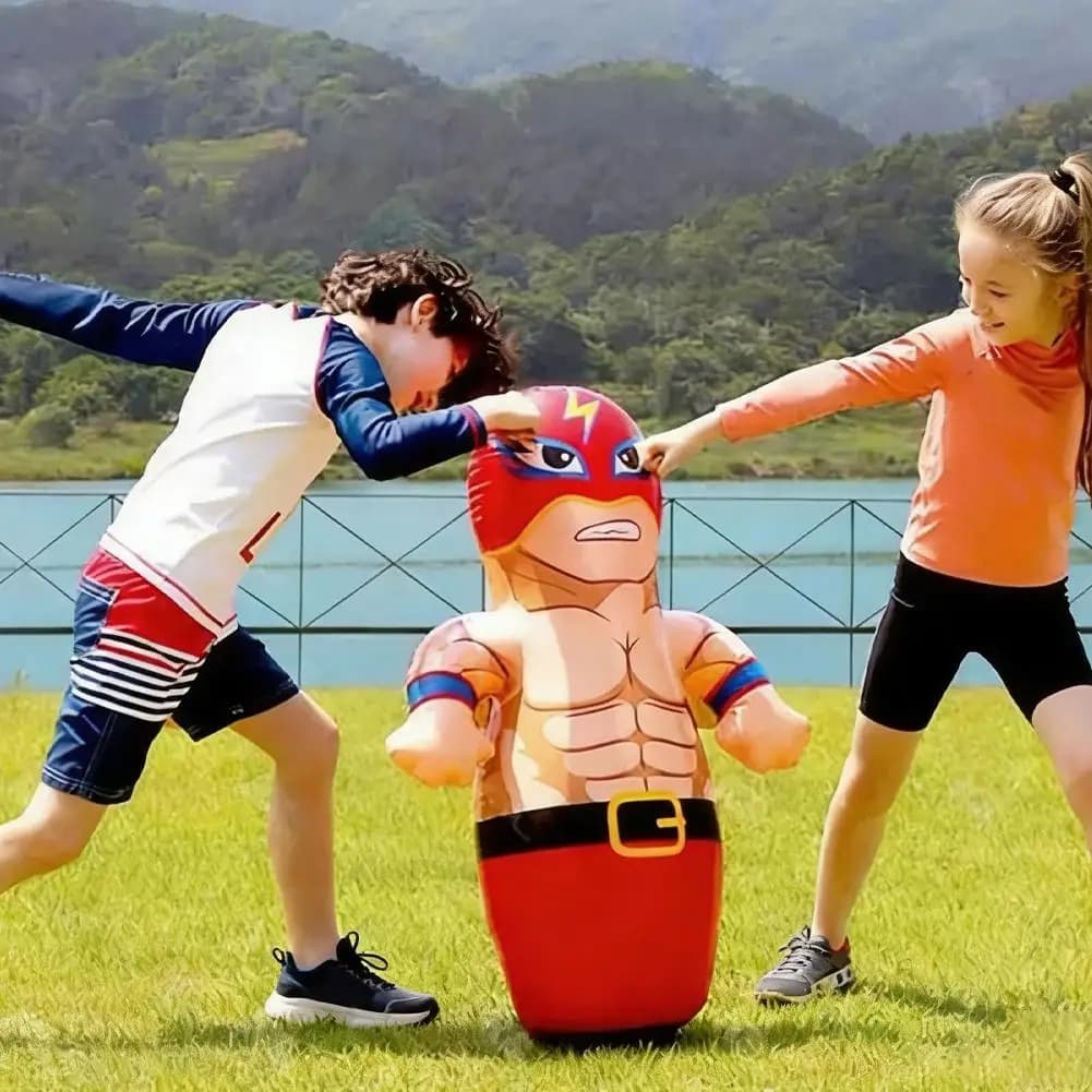 Inflatable Wrestler Toy Inflatable Punching Bag Games Sport Toys for Boys Girls Stress Relief Punching Bag Games Sport Toys