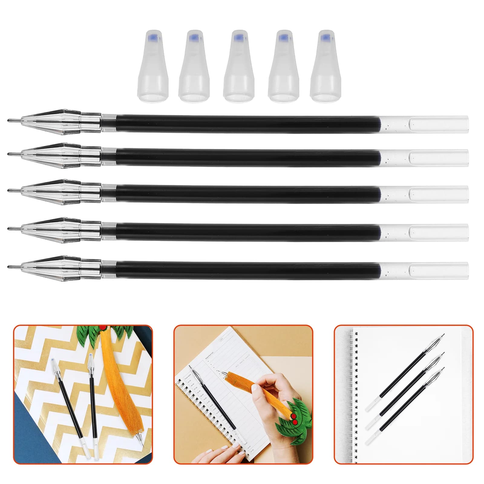 30 pezzi ricariche penna gel sostituzione punta fine inchiostro penne per intaglio del legno forniture per scrittura ricariche per penne per ufficio penna creativa