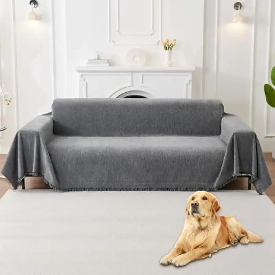 HAOMAIJIA Non Slip Couch Cover Sofa Covers for 3 Cushion Couch Washable sectional Couch Covers for Dogs pet Furniture Protector