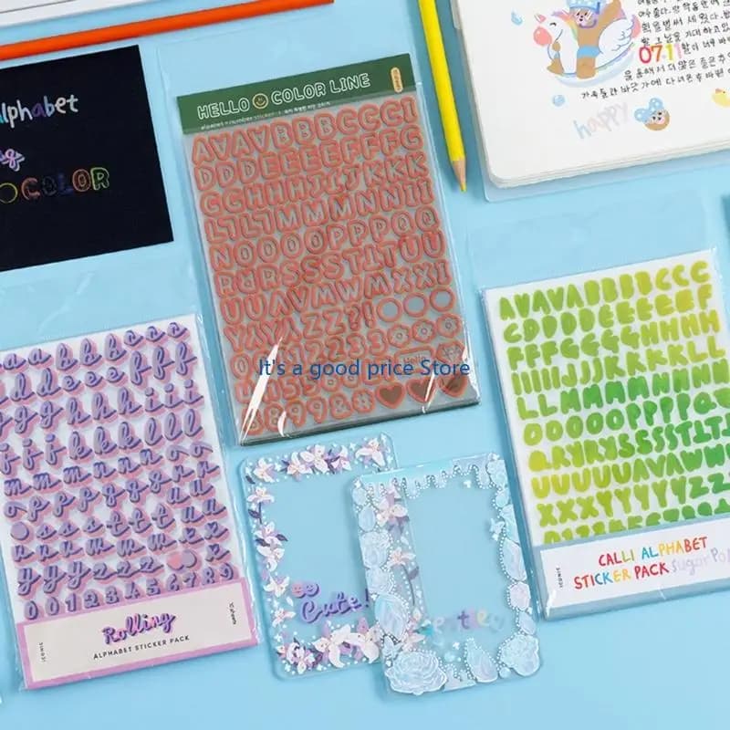 Adesivo con numero lettera Adesivo in PVC impermeabile per taccuino journaling