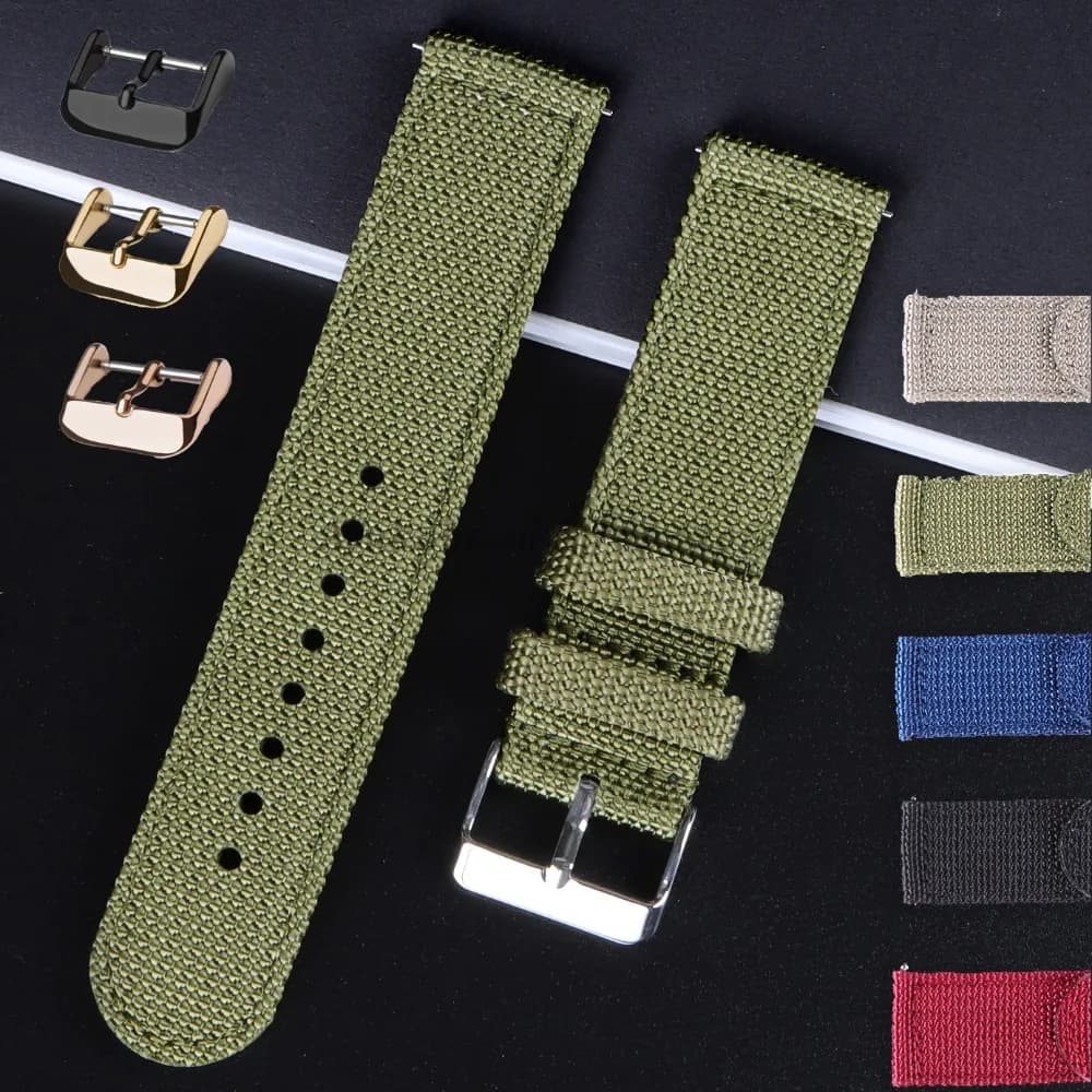 18 20 22 24mm cinturino in tela di nylon cinturino a sgancio rapido per Samsung per Seiko braccialetto sportivo uomo donna sostituzione universale