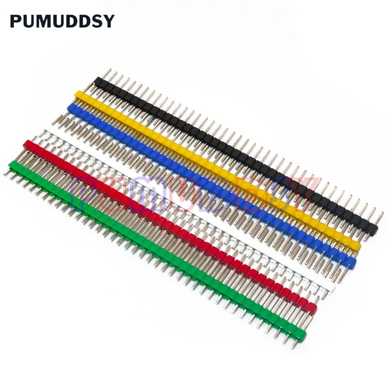 Kit Connettori a Pin Scomponibili da 30 Pezzi, 40 Pin, Passo 2.54mm, Connettori Maschio a Fila Singola, Striscia di Pin PCB per Arduino