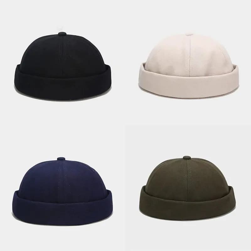 Cappello Docker in Cotone per Tutte le Stagioni 2025, Berretto Senza Visiera, Cappello da Marinaio per Uomo e Donna 04