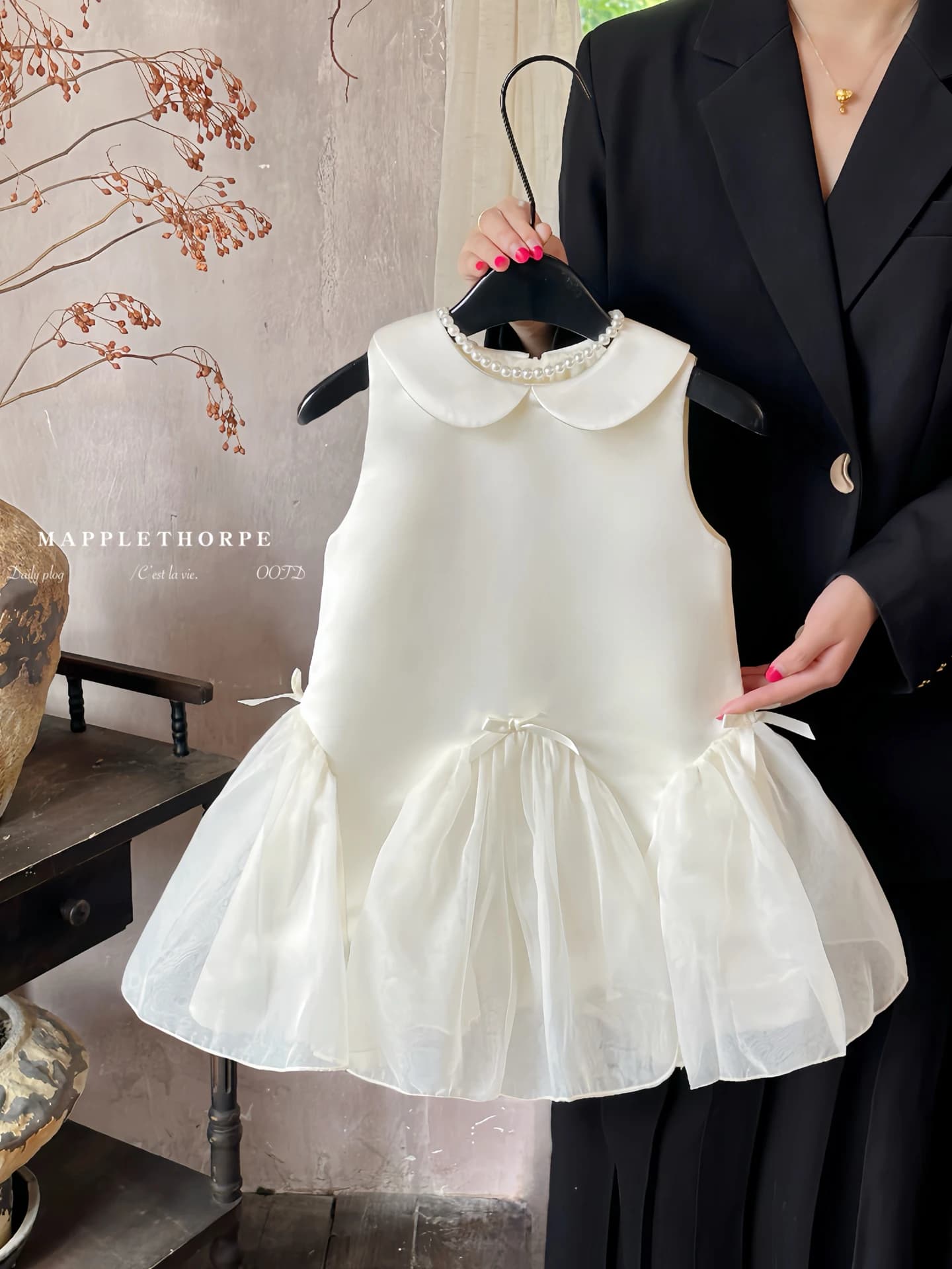 Abito Estivo per Bambine Stile Principessa, Design a Torta di Compleanno, Vestito con Inserti in Rete, Gonna a Vita Alta, Abbigliamento per Bambini