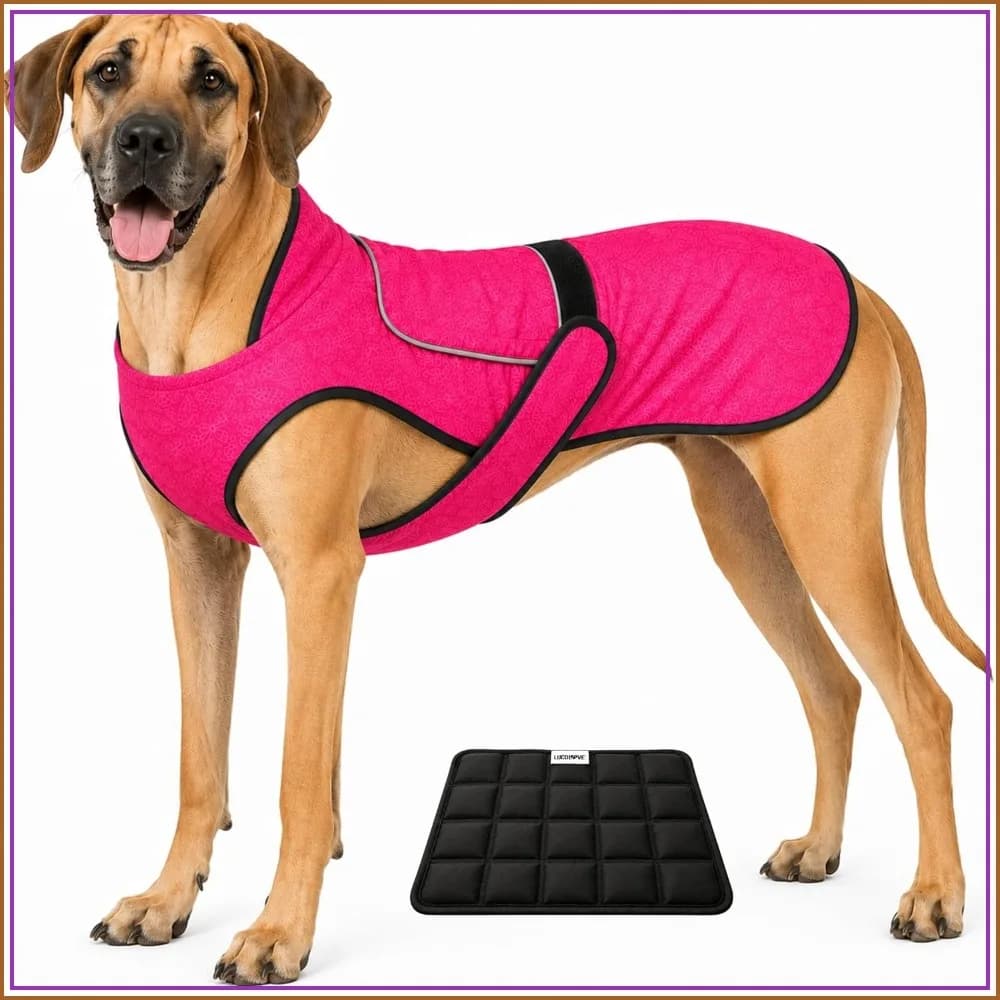 Dog Cooling Vest with Ice Pack & Cooling Collar, Floral, 2XL