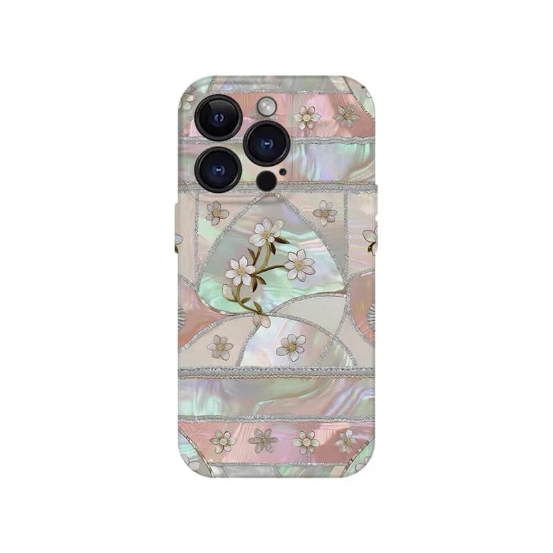 Ins Custodia coreana rosa prospera Clan per IPHONE 17 16 ProMax 15 14 Plus 13 12 MINI 11 PRO 16Plus XR XS MAX Cover per telefono in acrilico