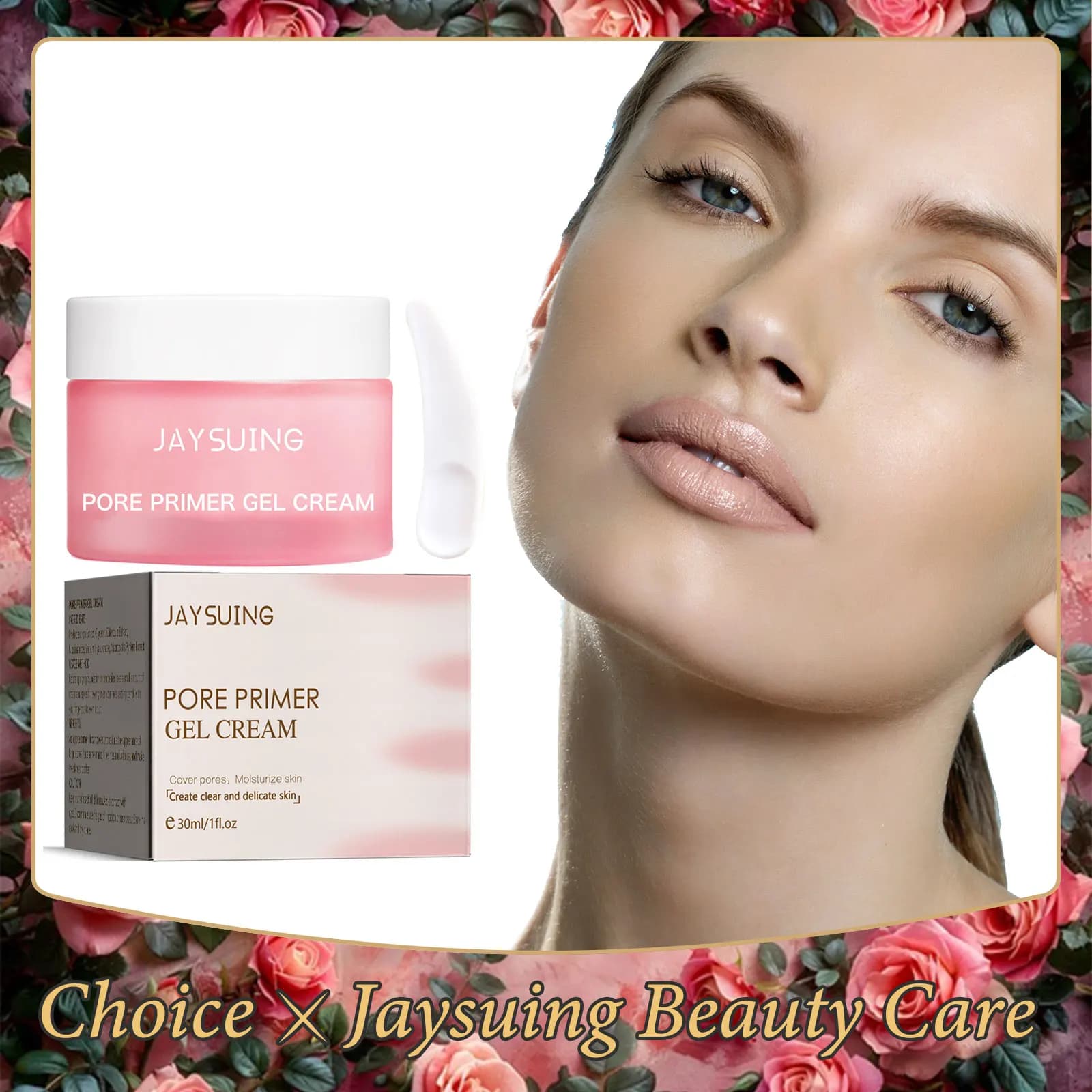 Primer cream for invisible pores for face Long-lasting make-up base Natural opaque oil insulating gel refreshing for face