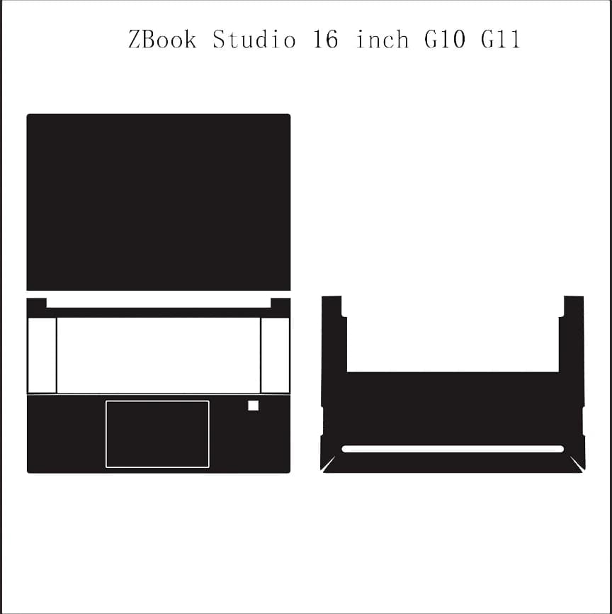Pre-cut 1xTop+1xPalmrest+1xBottom Skin Sticker Cover Film For HP ZBook Studio 16 inch G10 G11 Notebook PC
