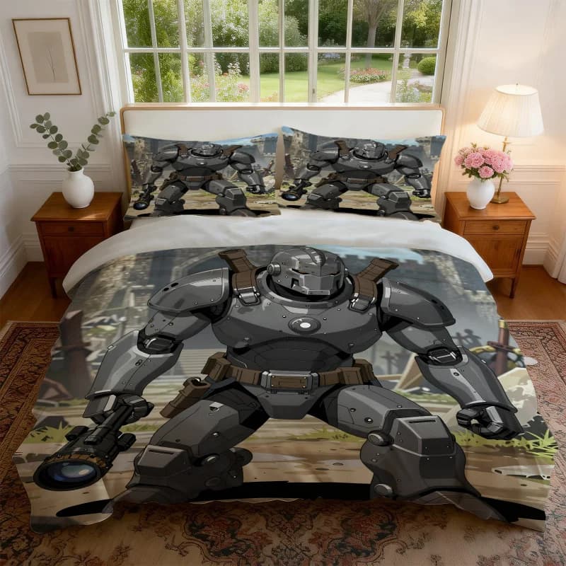 Set copripiumino, set biancheria da letto, senza imbottitura, stampa Marvel Hero Warrior, tessuto morbido per uso familiare in camera da letto