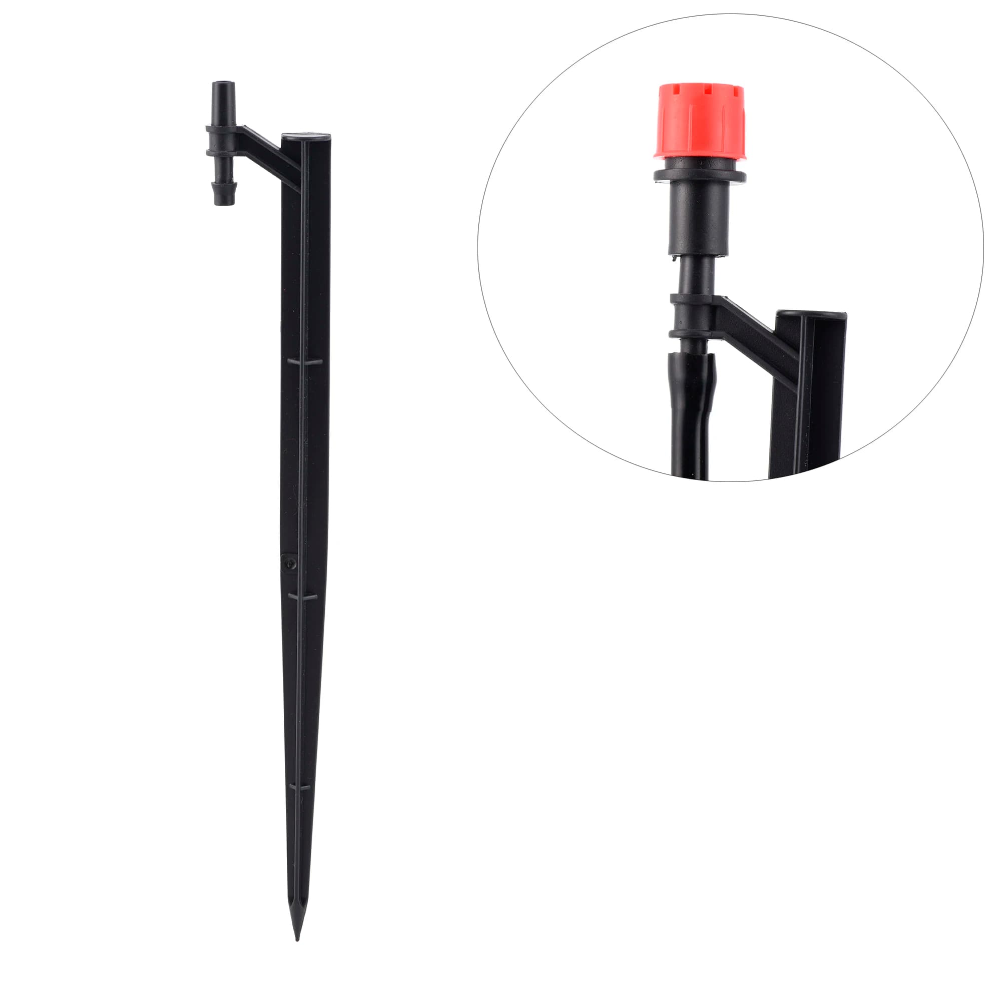 6PCS 20cm Supporto per palo per irrigazione a goccia per irrigatore con ugello da 6mm Collegare tubo da 1/4 '' Irrigazione da giardino