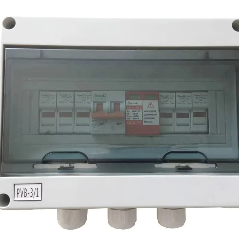 Scatola combinatrice SPD 3 in 1 uscita 1000 V CC con fusibile e portafusibili per pannelli a energia solare