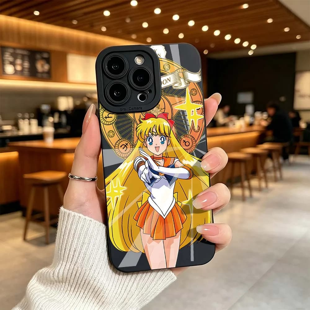 Luxury Girl S-Sailors M-Moons Phone Case For iPhone 17 16 15 14 Pro Max 12 11 13 17 Air XS 7 8 Plus 16e Fall Proof Soft Cover
