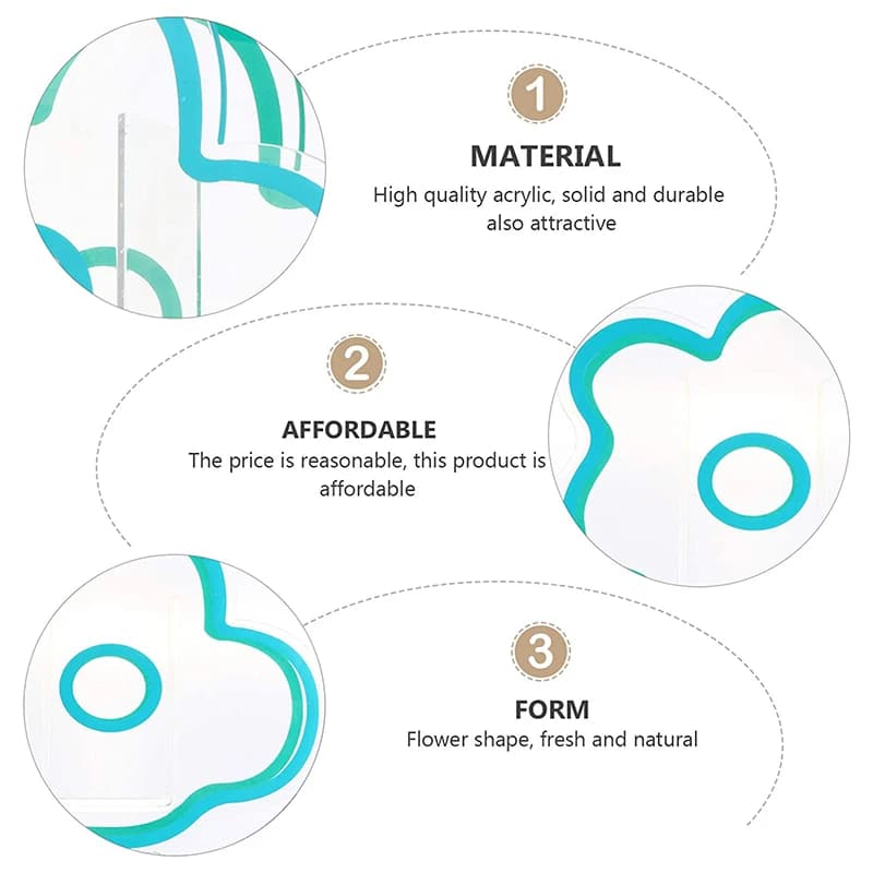 AB08-Acrylic Cloud Shaped Flower Vase Make Up Brush Pen Holder Elegant Modern Contemporary Design Vase For Home Office