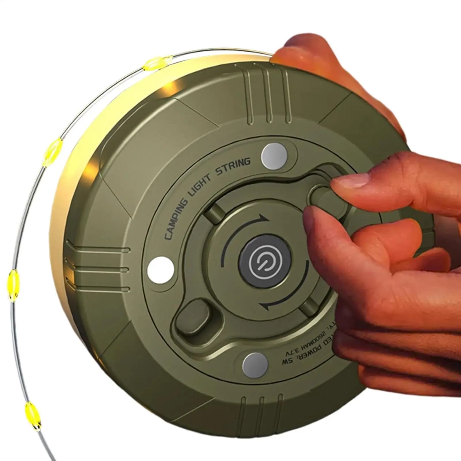 Retractable Camping String Lights 20m Type-C Rechargeable 2600mAh Portable Waterproof Tent Light for RV Garden Patio