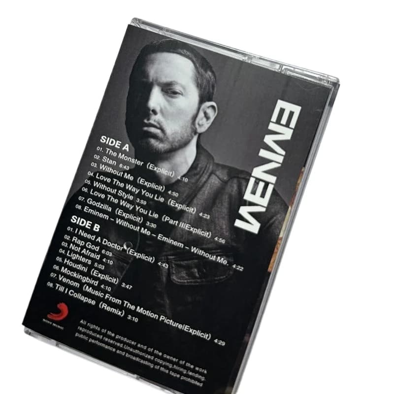In Stock Eminem Hip Hop Cassette Tape Classic English Rap Brand New Sealed Complete With Lyric Book