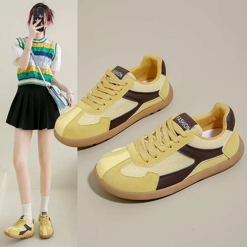 Scarpe da Corsa Casual Traspiranti da Donna Primavera 2025 Stile AGAN Student Dequn Sneakers Moda Tempo Libero con Soletta Comoda in EVA