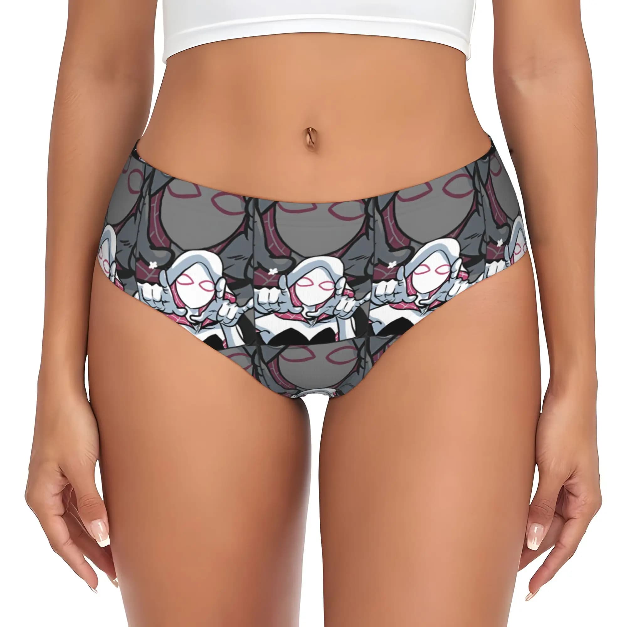 Mutandine Personalizzate da Donna G-Gwen Stacy S-Spiderman, Slip Comodi, Biancheria Intima