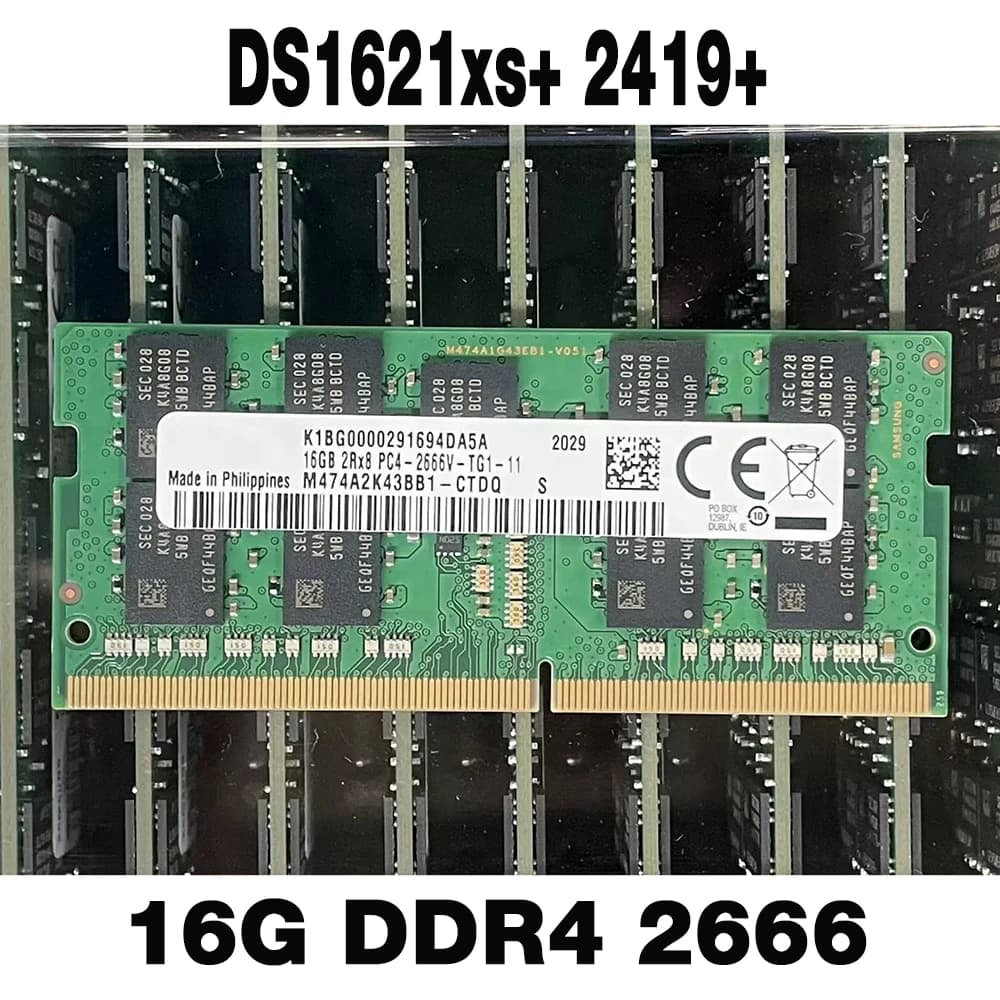 1 pz. Memoria RAM NAS DS1621xs+ 2419+ 16G DDR4 2RX8 2666 ECC SODIMM 16GB