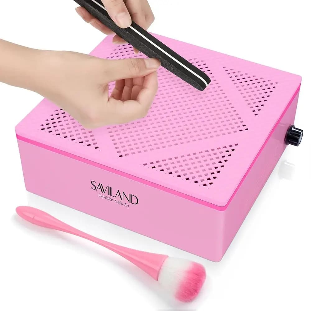 Aspiratore silenzioso per polvere di unghie con filtro riutilizzabile per manicure, pedicure e lucidatura di unghie acriliche a casa