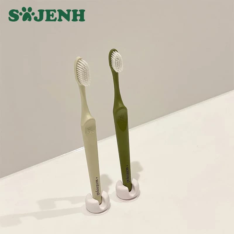 Nuovo portaspazzolino da parete 1/4 pezzi tazza semplice con portaoggetti per spazzolino da denti montato su ventosa accessori per organizer da bagno