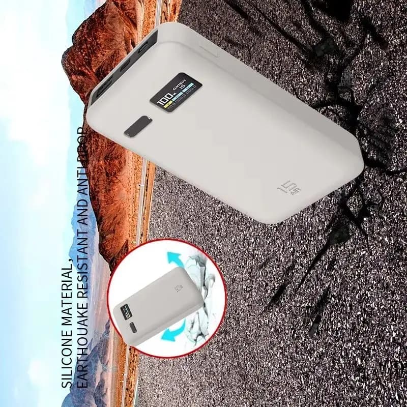 Protective Case Cover Sleeve For CUKTECH 15 Power Bank Air Solid Color Anti-Dirt Shockproof Dustproof With Lanyard