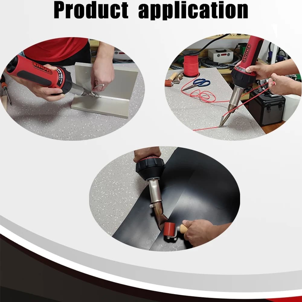 Kit saldatore in PVC TPO HDPE con pistola riscaldante per torcia ad aria calda da 1600 W con rullo per impermeabile