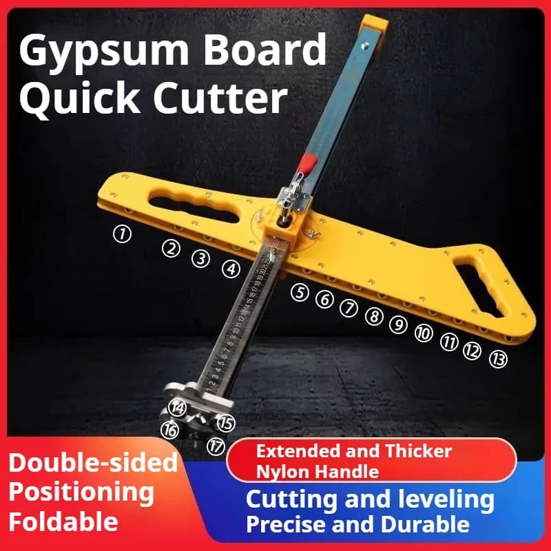 Cartongesso cutter with Metal Wheel, Double Late Precision Tool for Cartongesso Cutting, Wood Processing and Construction Panels