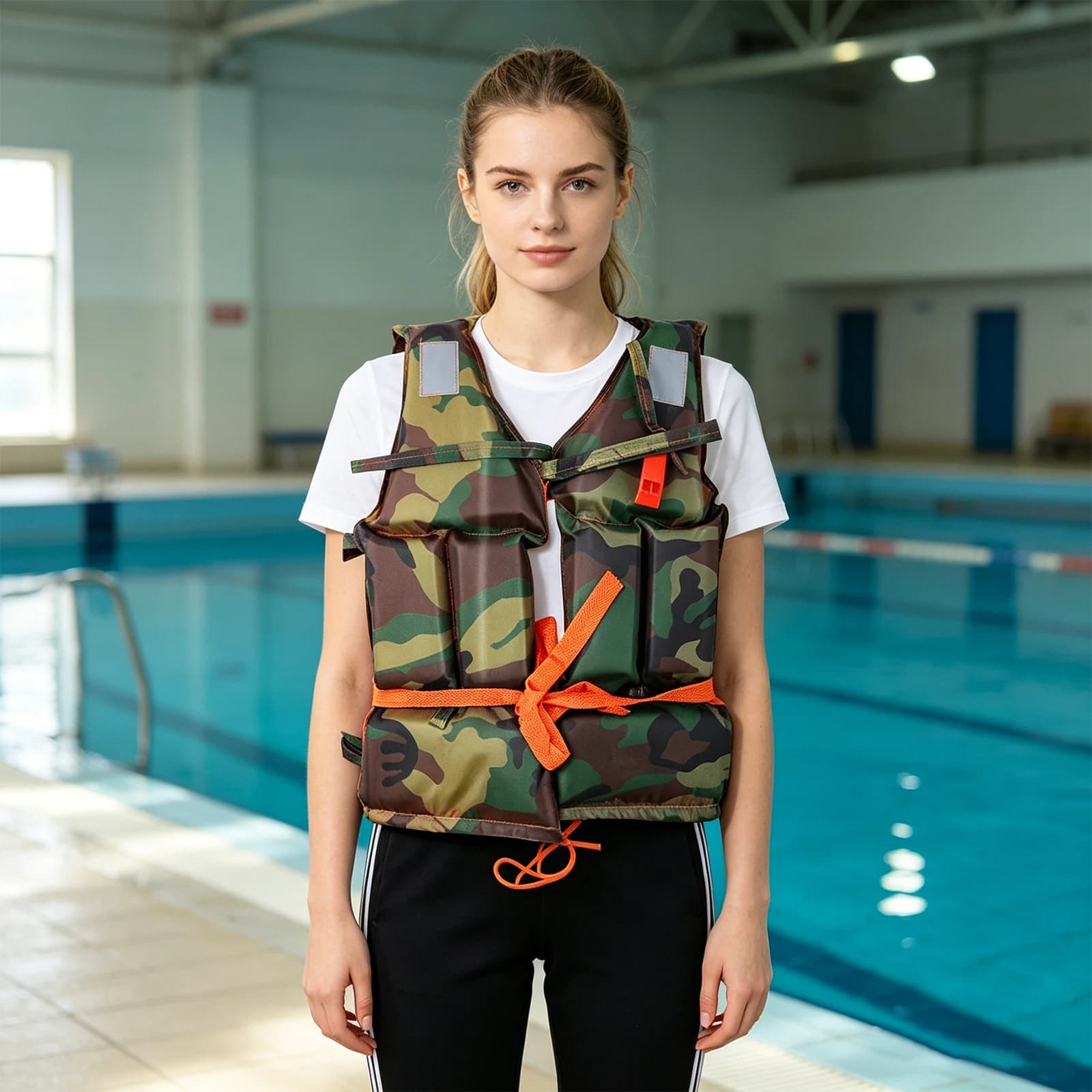 Oxford Fabric Safety Life Vest Waterproof Swimming Jacket Seawater Erosion Resistance Water Buoyancy Jacket for Skiing Driving